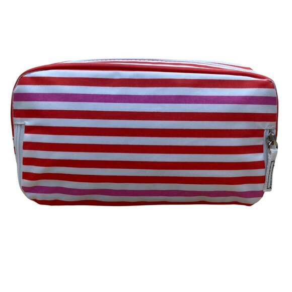 Scout Women’s Orange/White Striped Coated 3-Way Toiletry Bag Size S - Picture 3 of 13